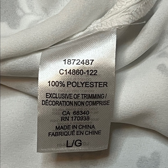 NWT Hilary Radley Black and White Patterned Top Women’s M & L - Picture 8 of 9